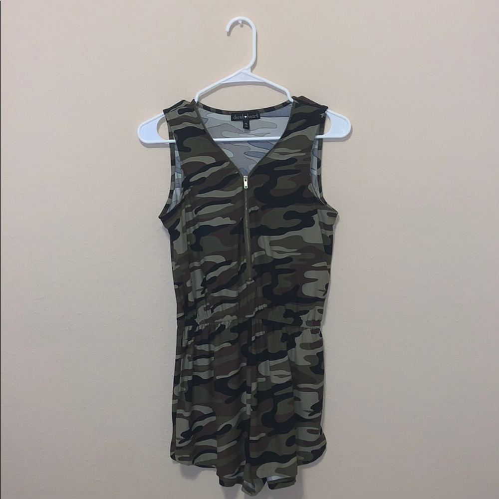 Camouflage Shorts Romper
